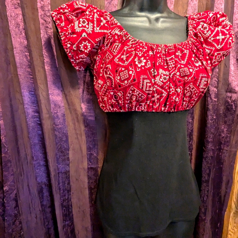Mode Merr Western Rockabilly Retro Top Sourpuss Iron Fist Too Fast Rodeo M